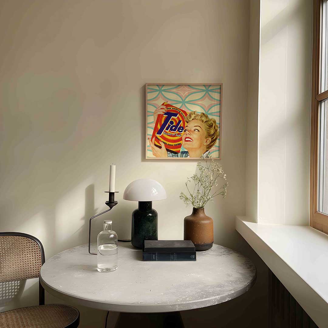 Vrouw met wasmiddel Poster