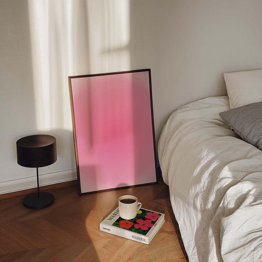 Roze Droomachtige Poster-WallArtistic