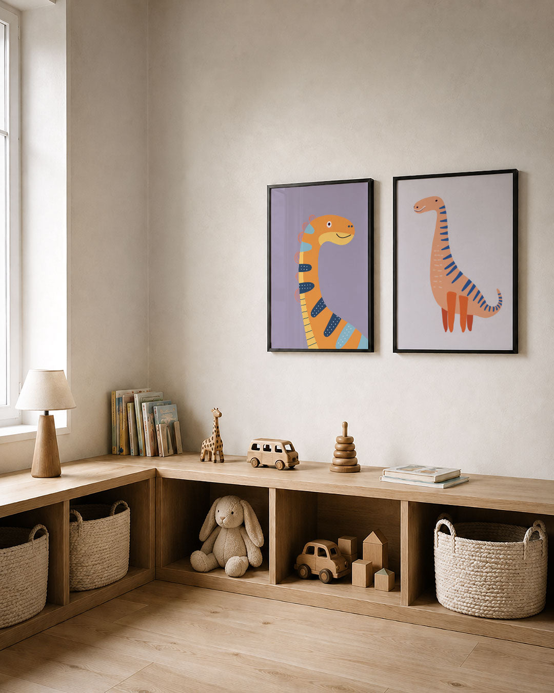 Vrolijke dino Posterset