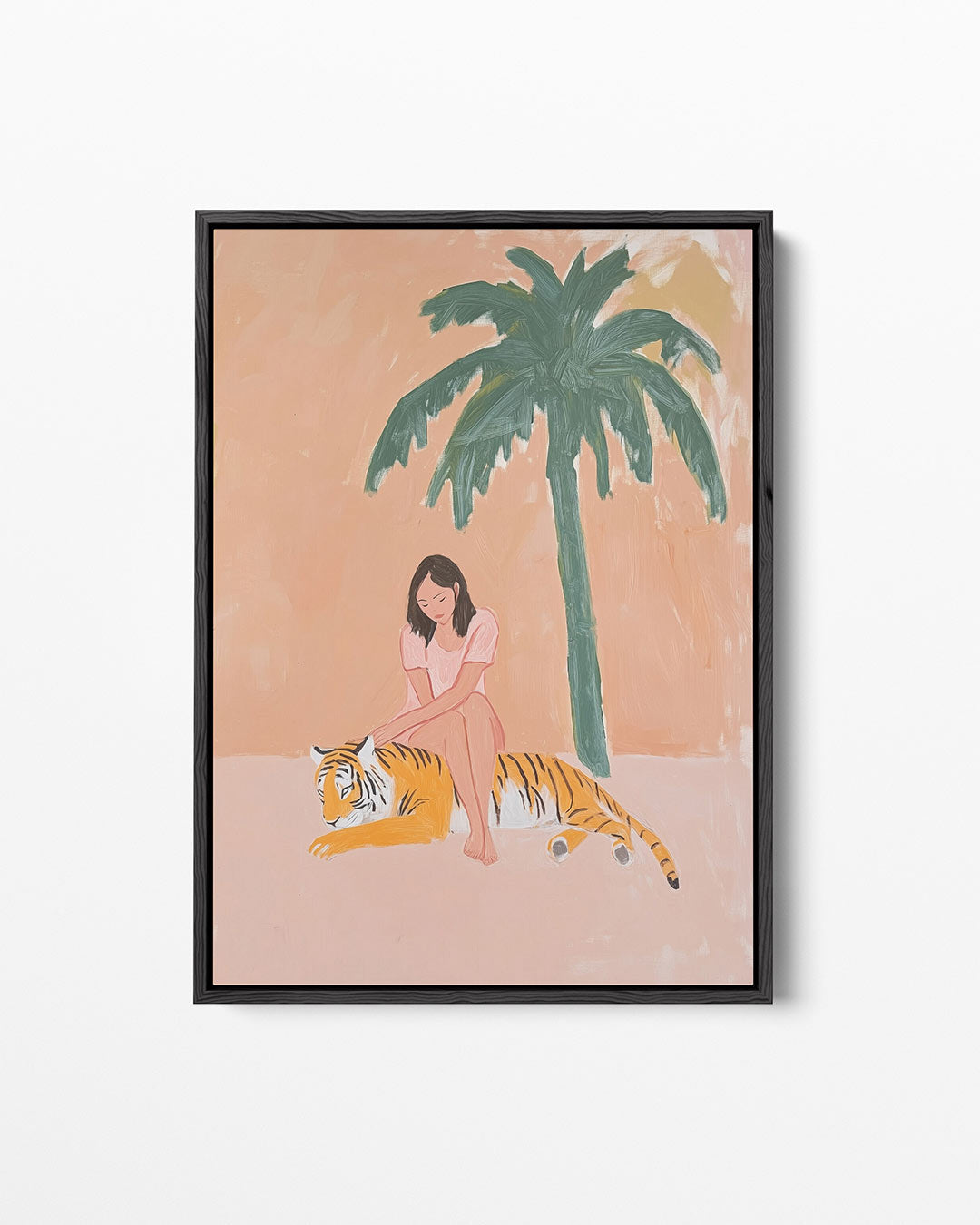 Vrouw met tijger Kunstwerk