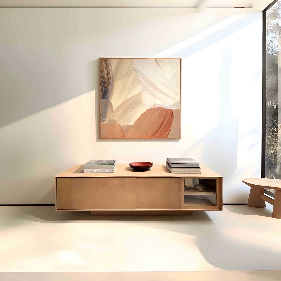 Abstracte penseelstreken Poster