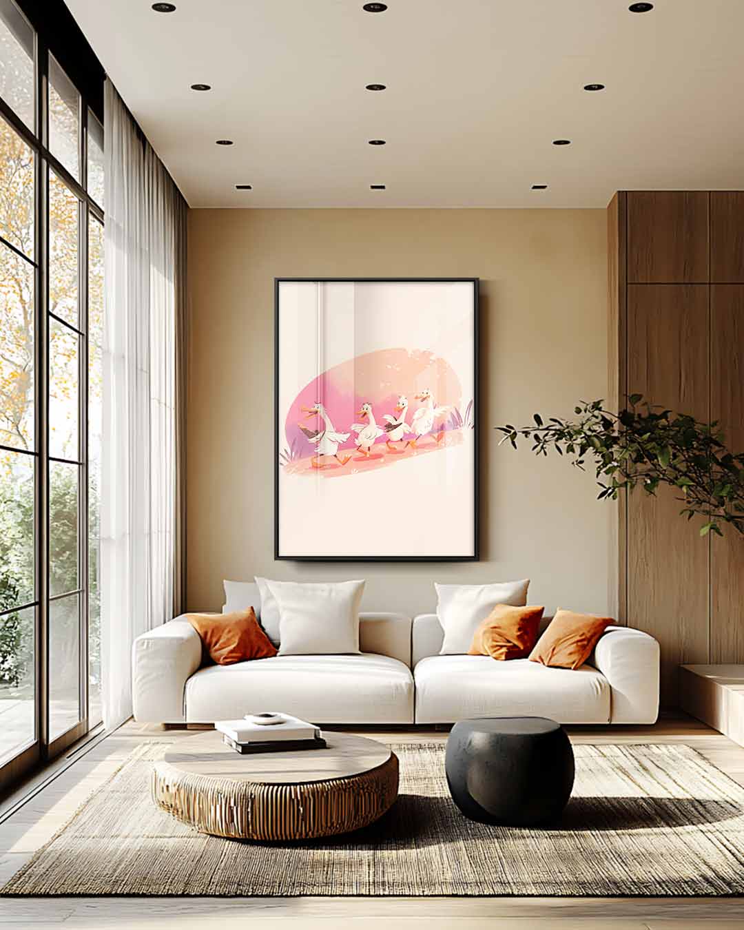 Eendjes Parade Kunstwerk-canvas-dibond-plexiglas-wanddecoratie-WallArtistic