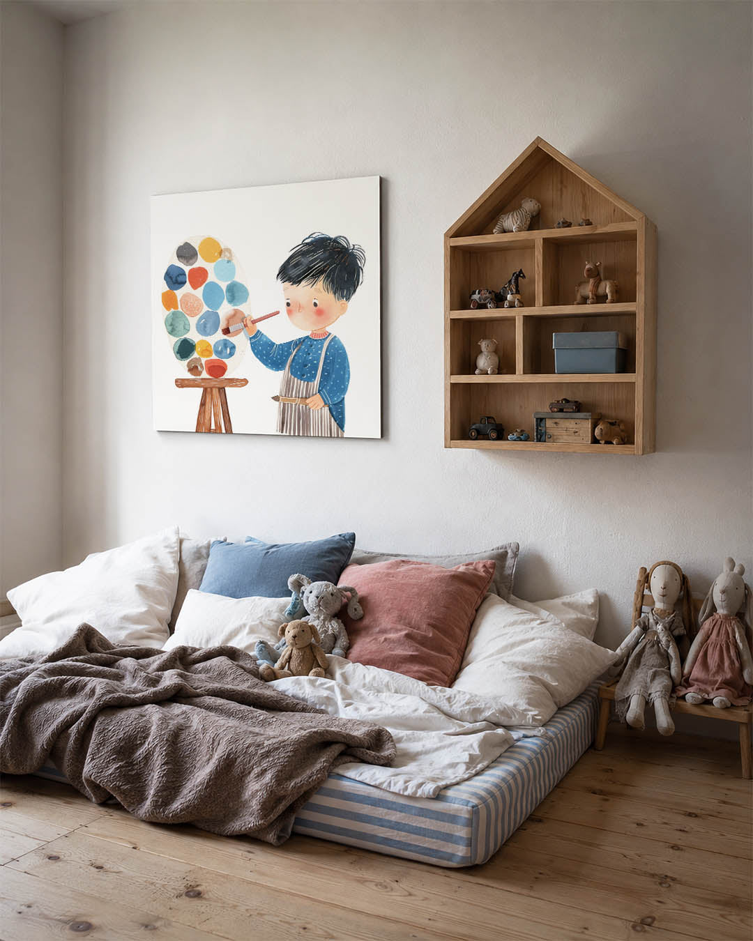 Speelse kleurenpalet Kunstwerk