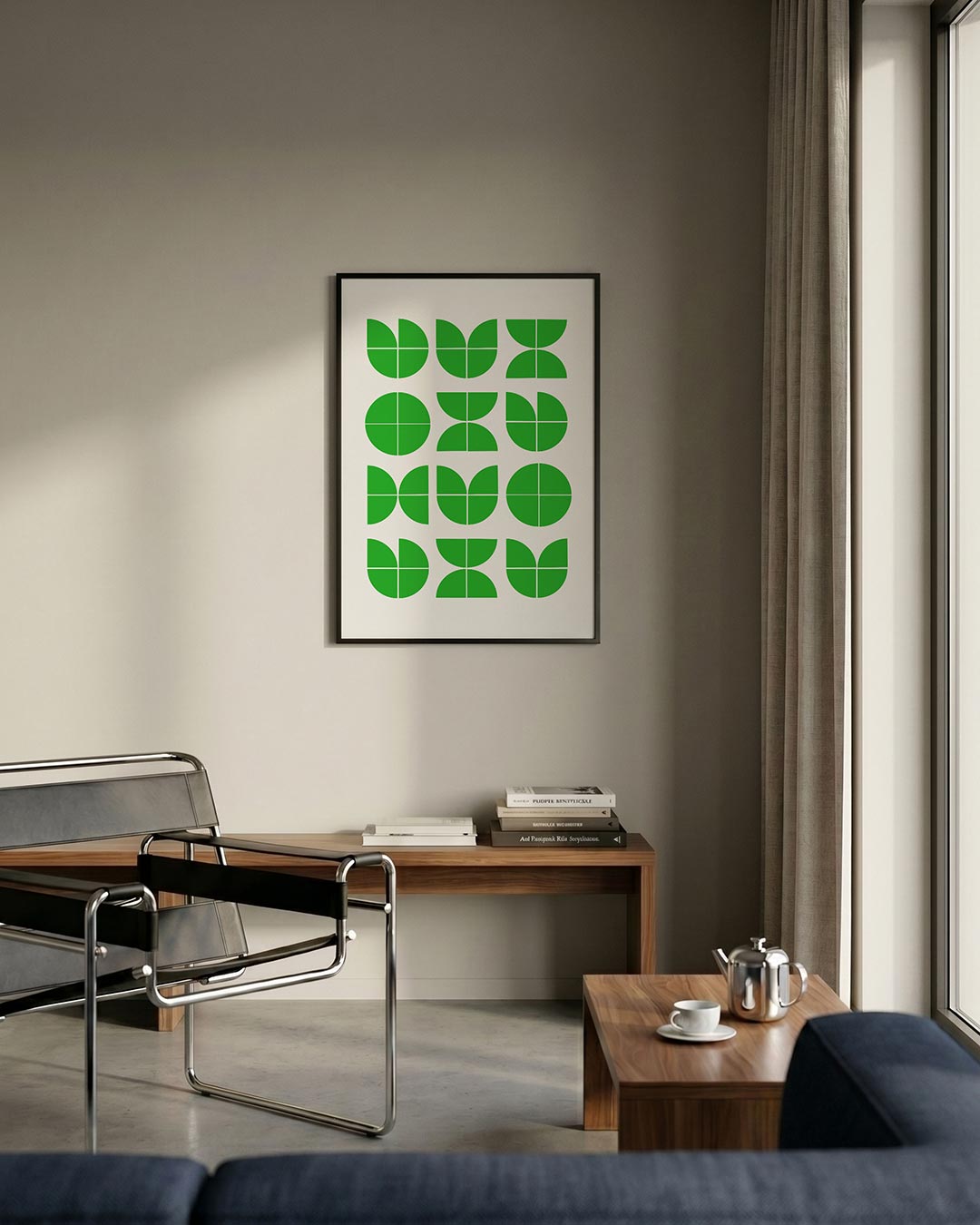 Groene vormenritme Poster
