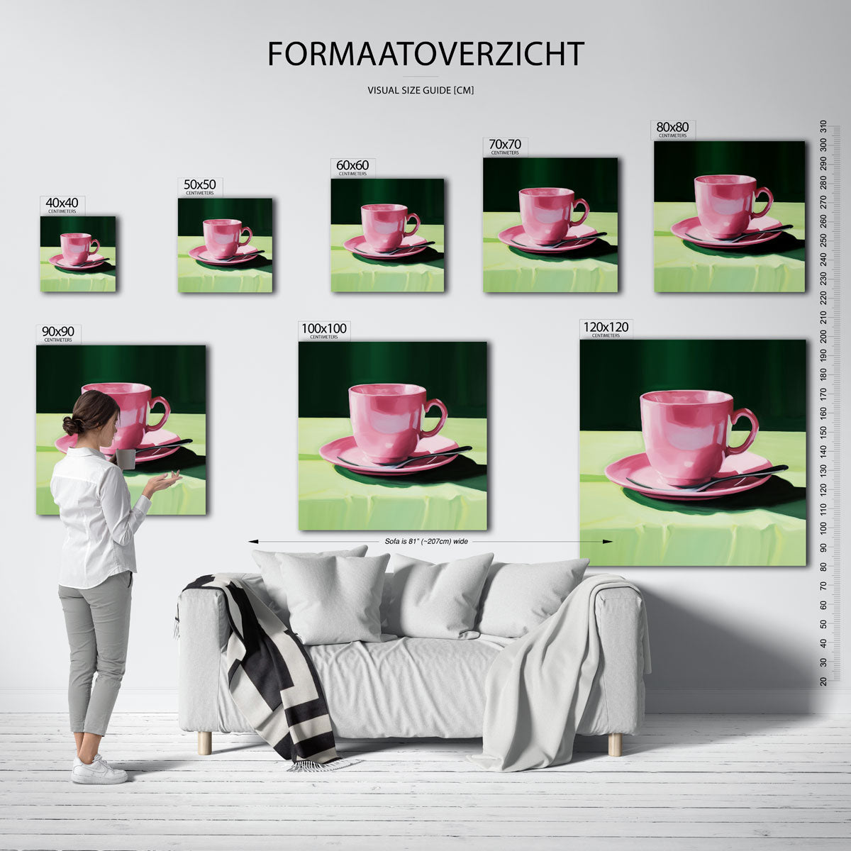 Roze kop en schotel Poster