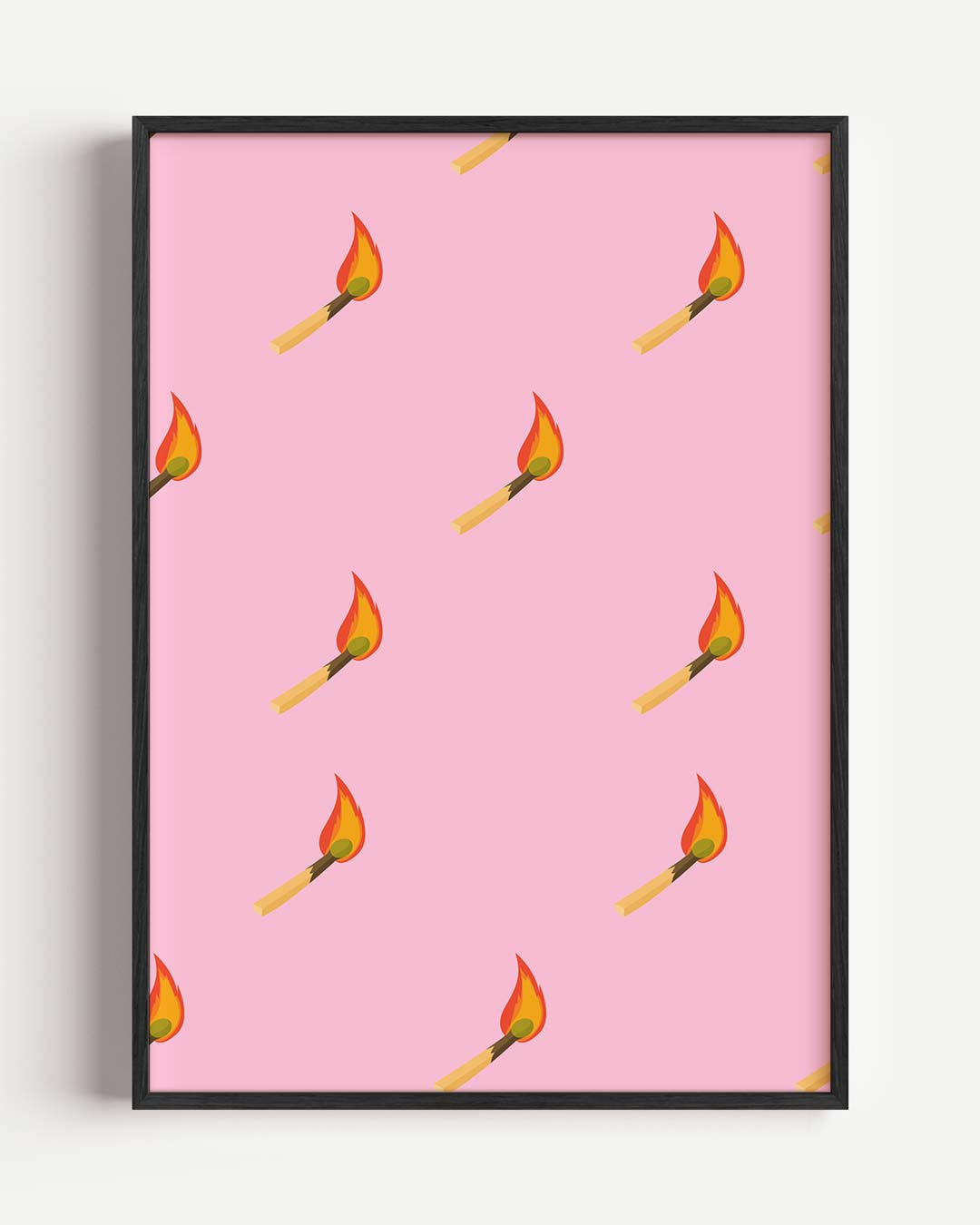Vurige Stijl Matchstick Poster-WallArtistic