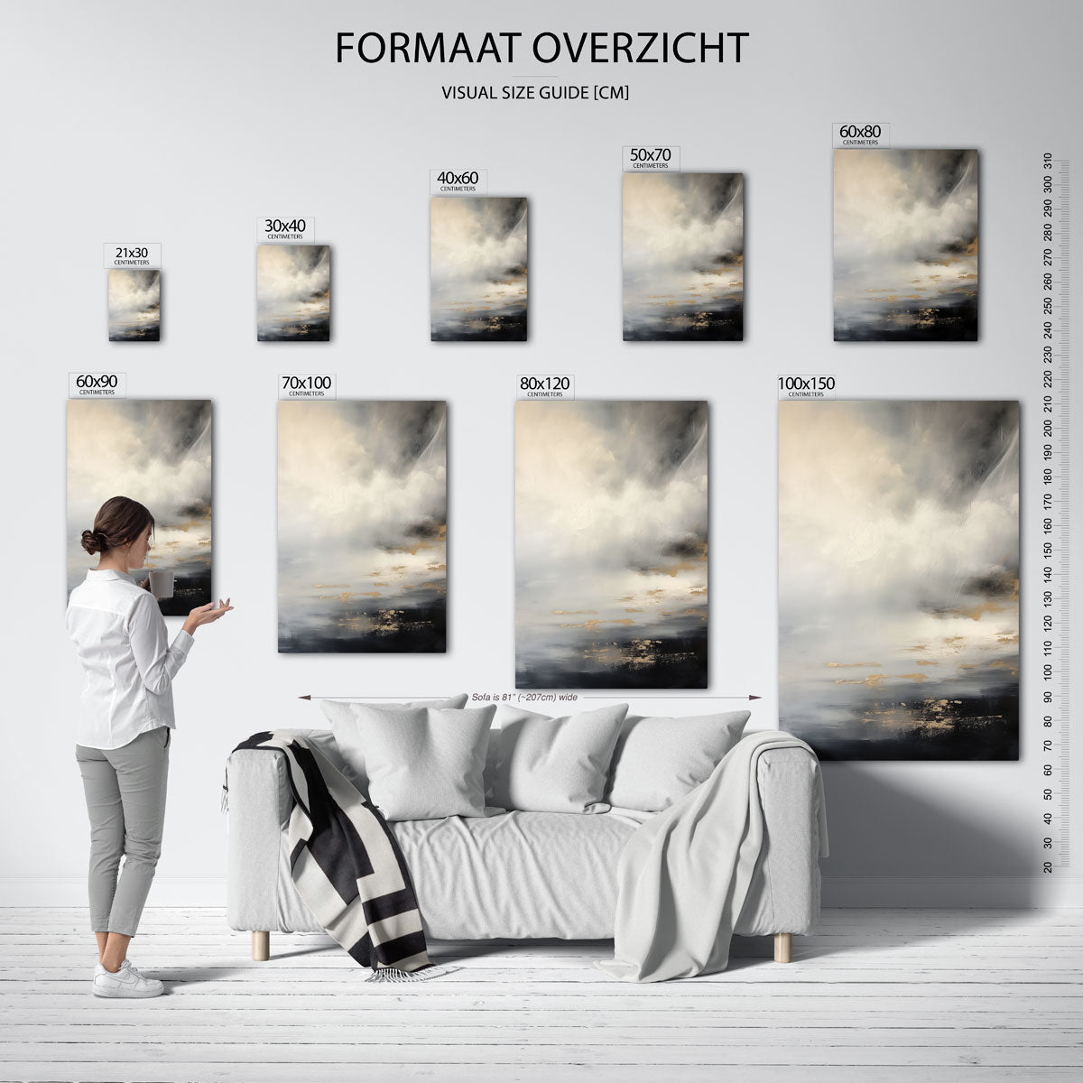 Abstracte wolken Poster