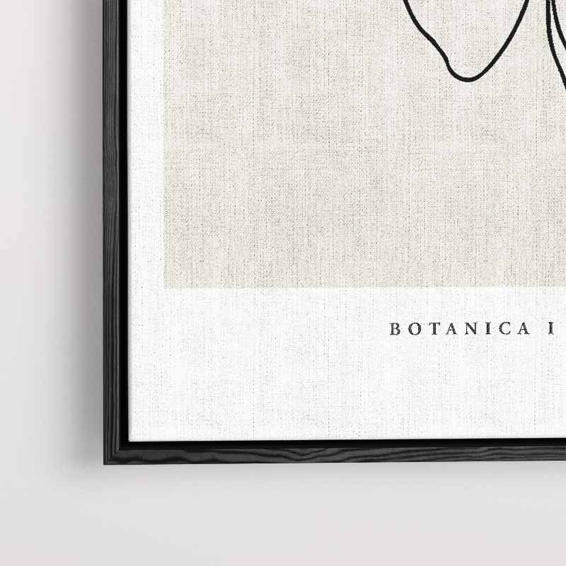Elegante Bloemenlijntekening Kunstwerk-canvas-dibond-plexiglas-wanddecoratie-WallArtistic