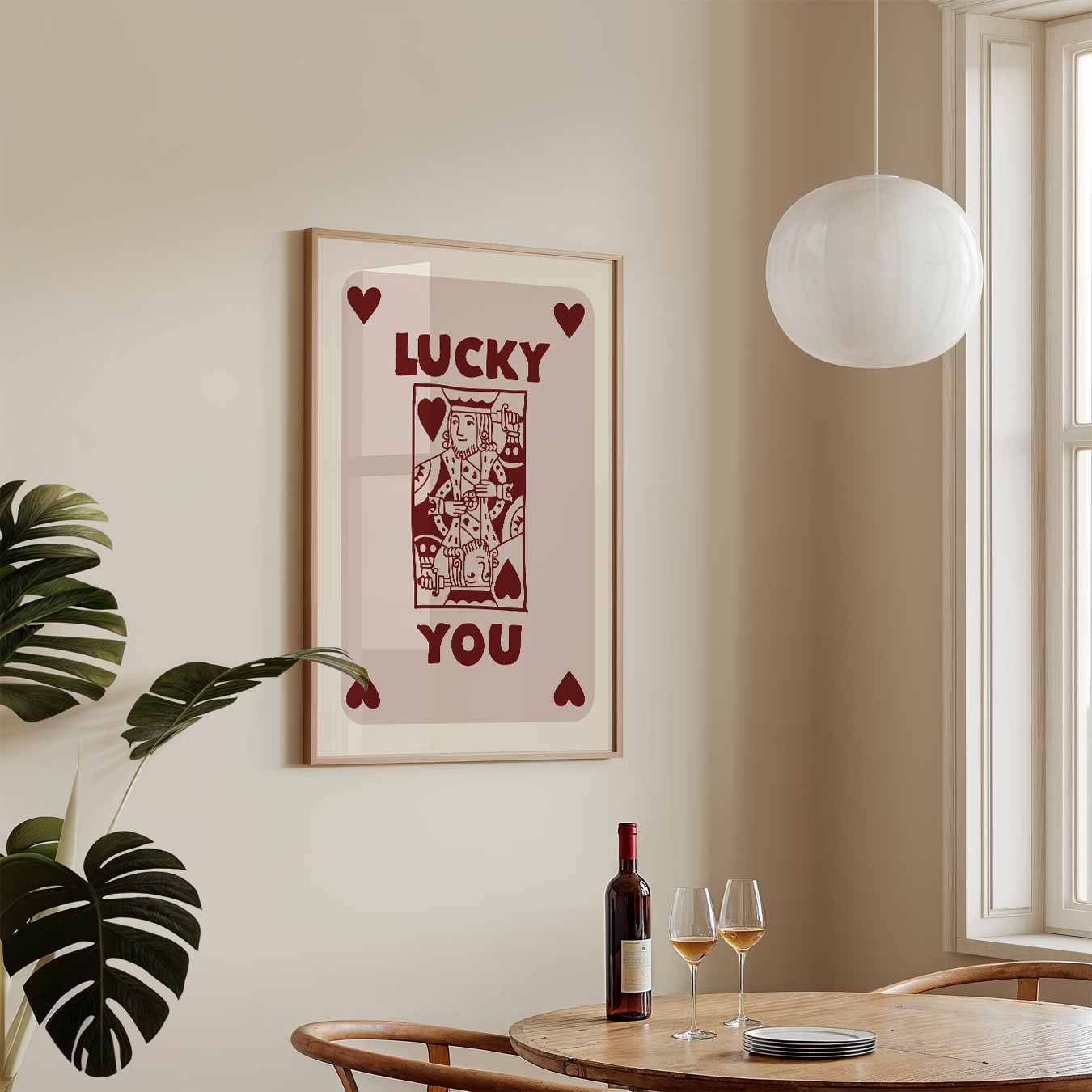 Lucky You Speelkaart Poster-WallArtistic