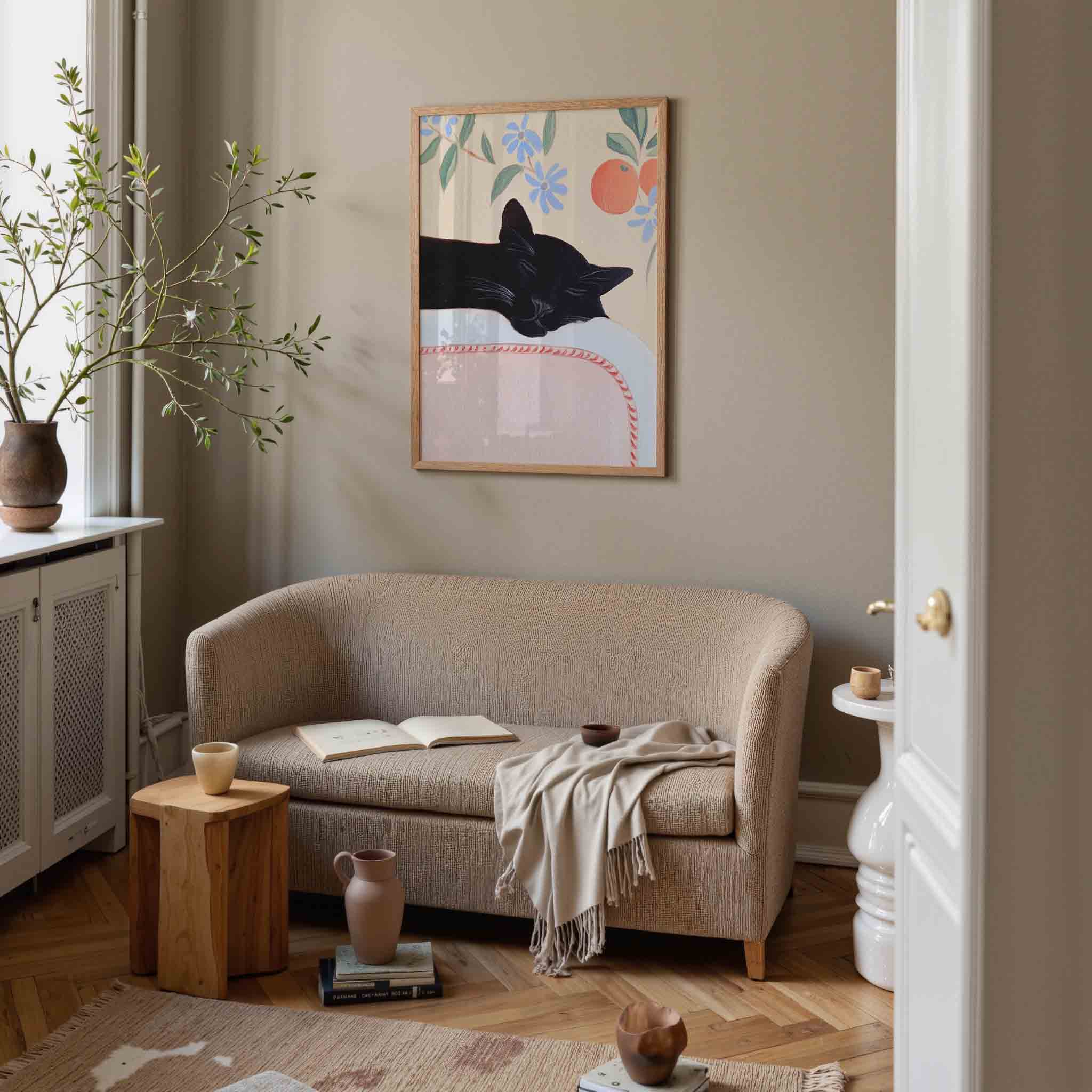 Slapende kat Poster