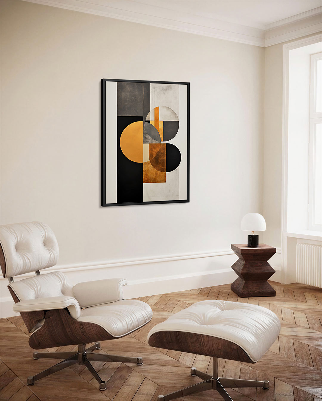 Geometrische vormen compositie Kunstwerk