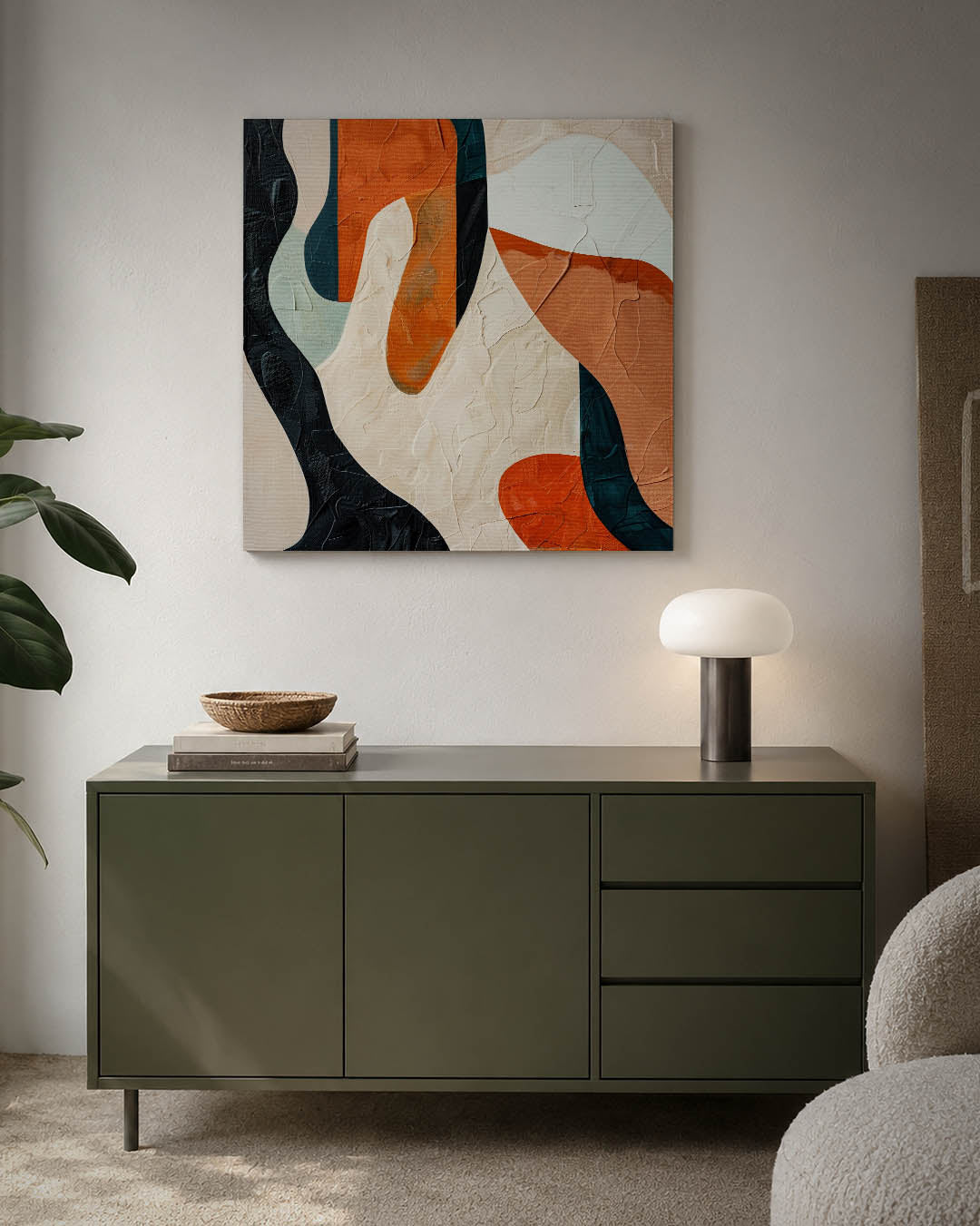 Organische vormen compositie Kunstwerk