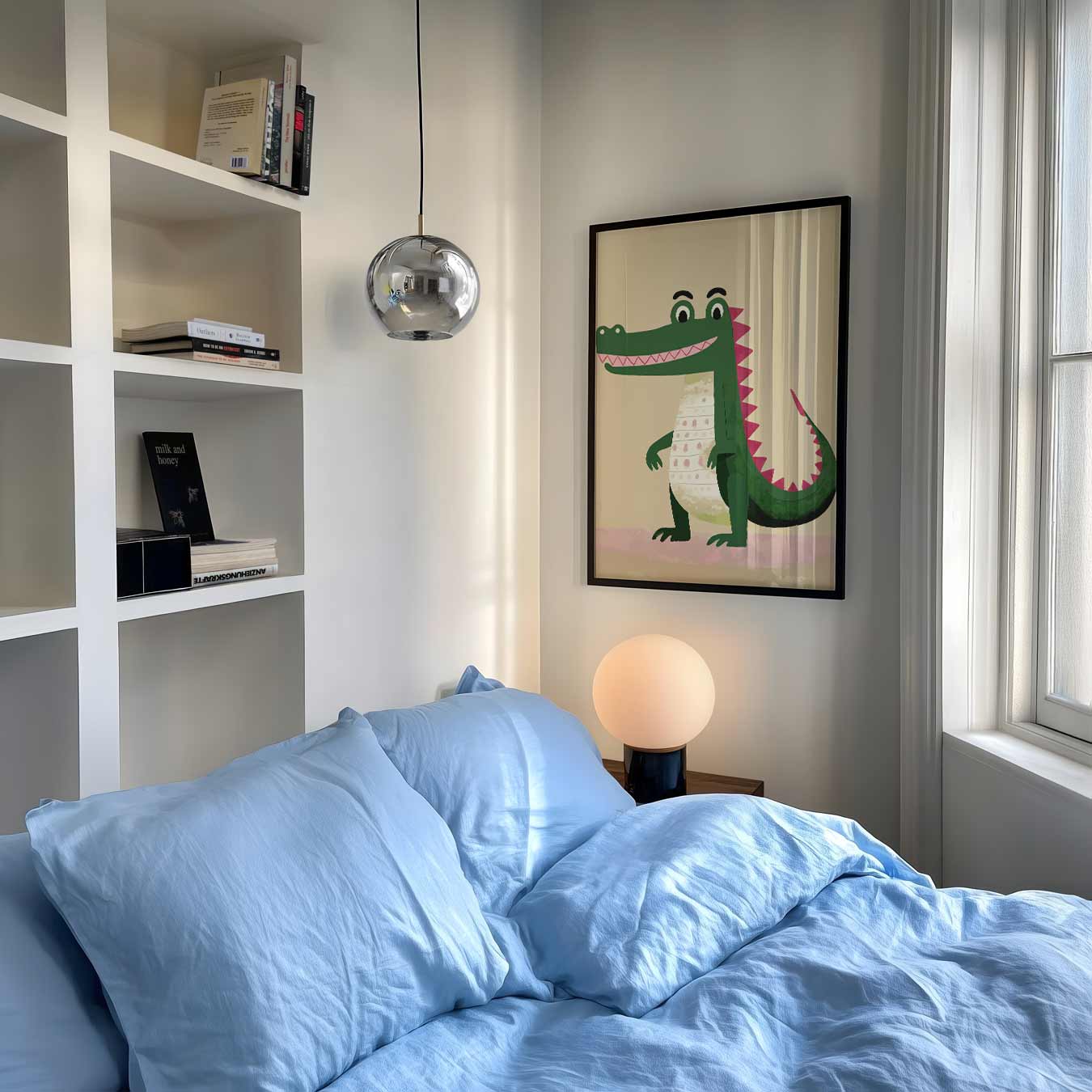 Schattige Krokodil Kinderkamerposter-WallArtistic