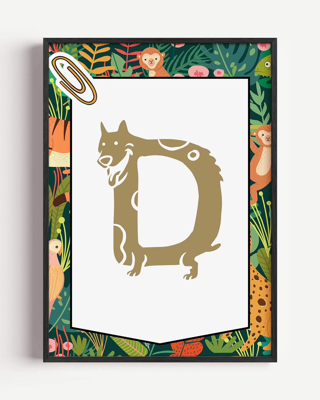 Jungle Dieren Alfabet Poster-WallArtistic