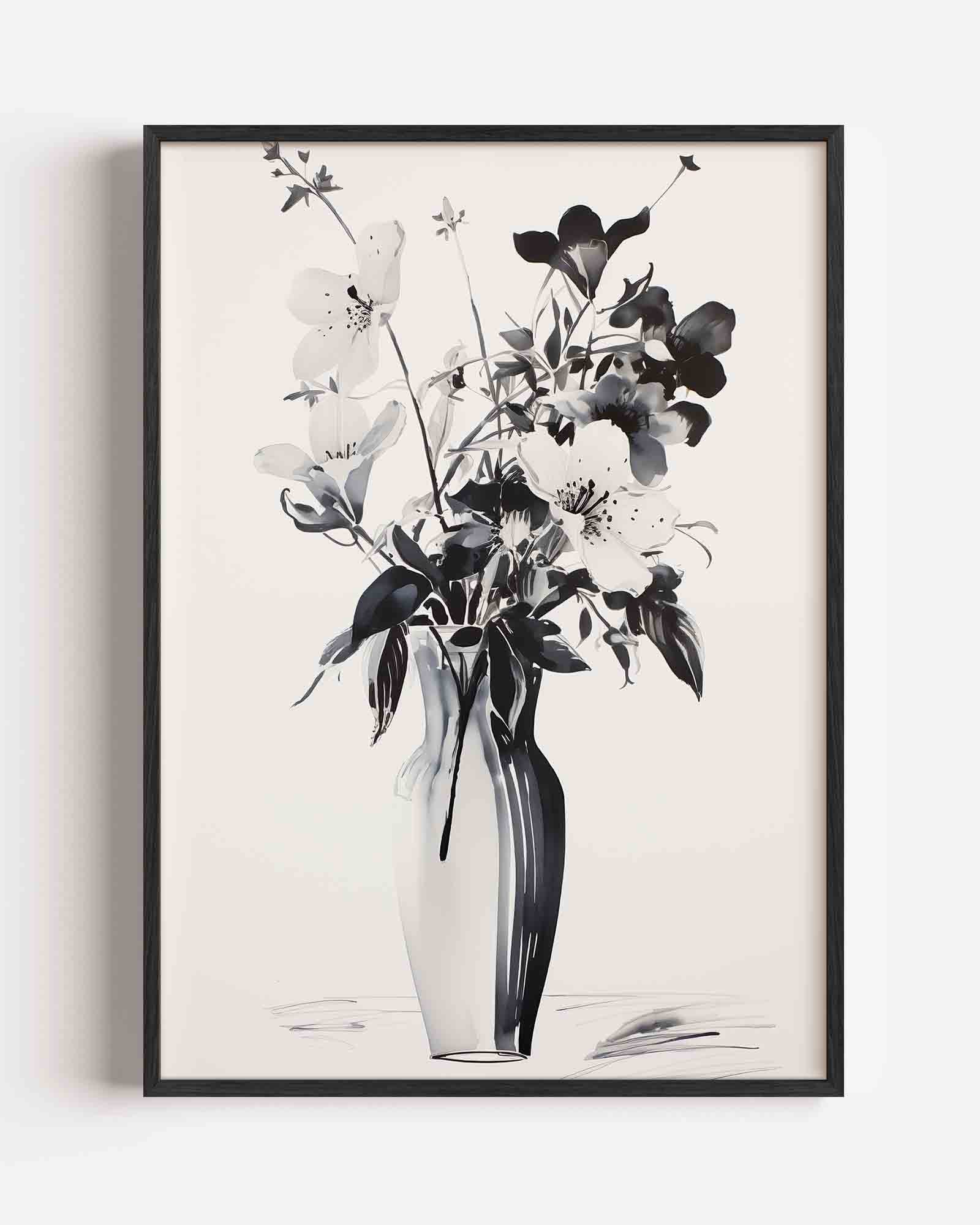 Bloemen in vaas Poster