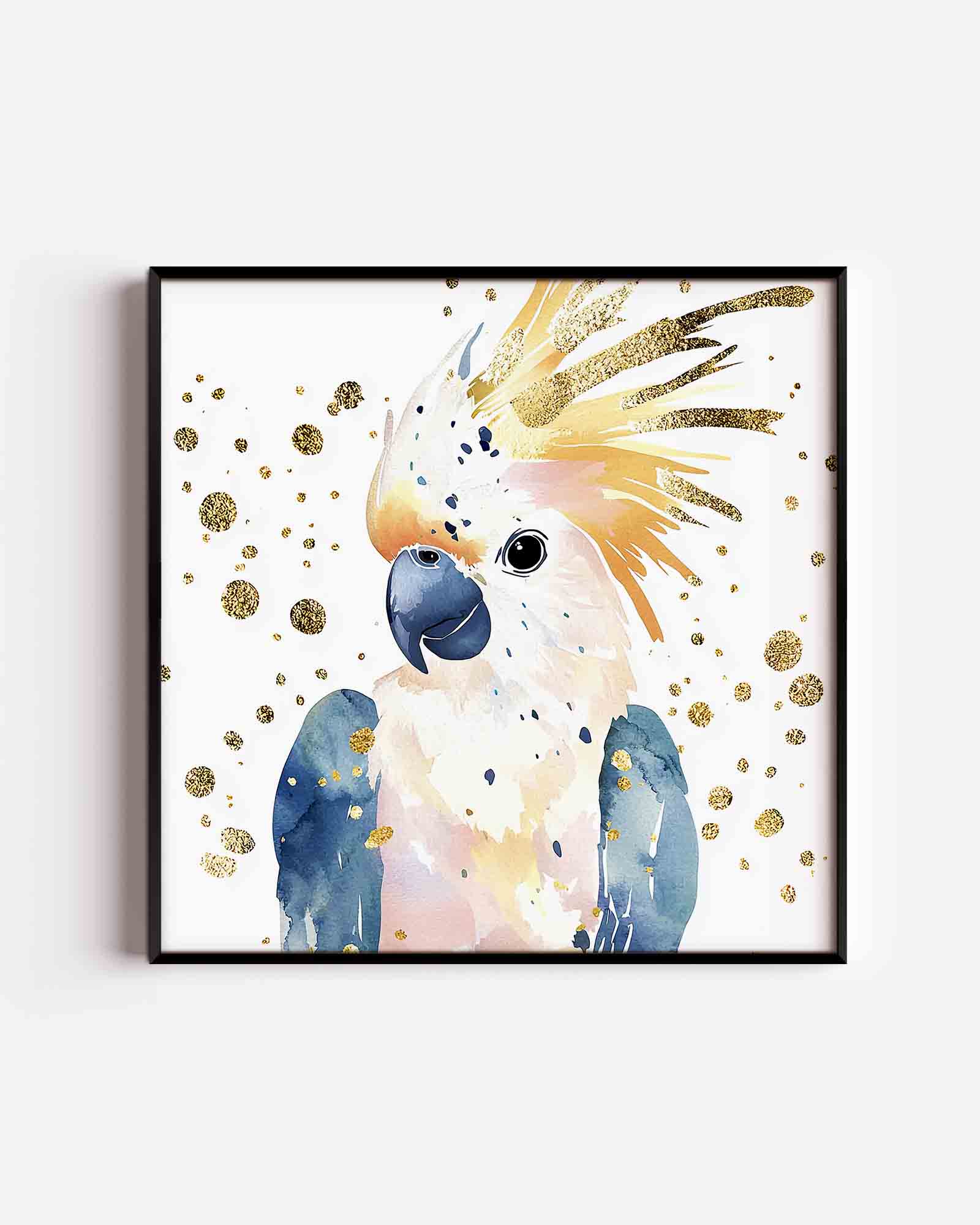 Papegaai met gouden stippen Poster