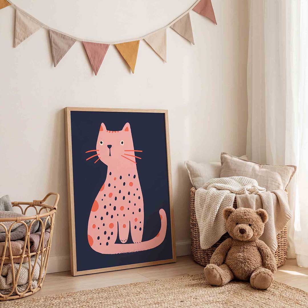 Roze kat Poster