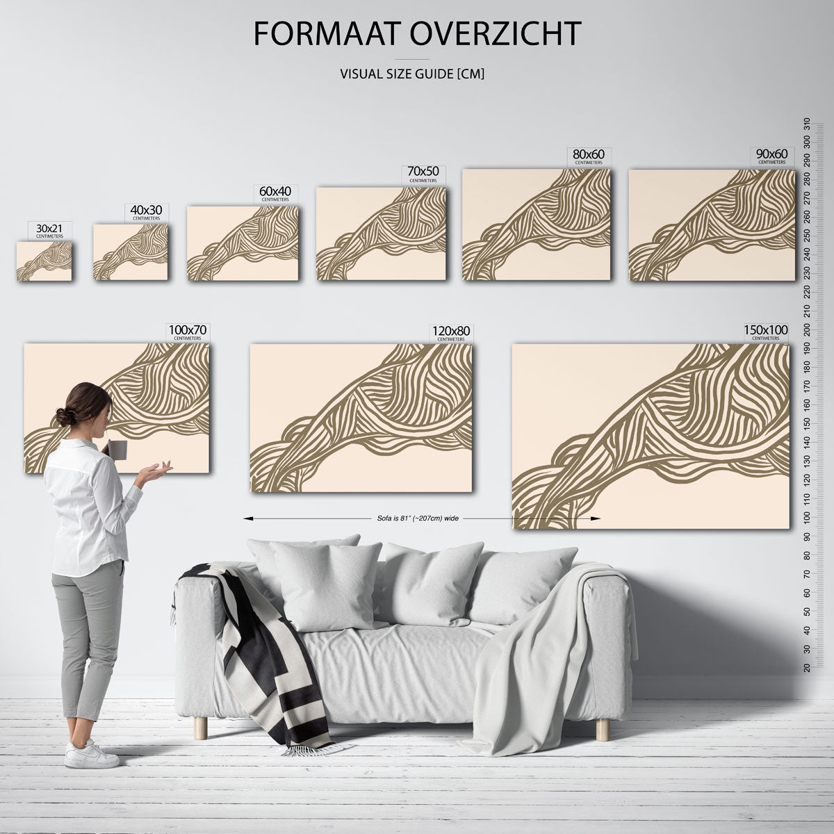 Abstracte lijnen Poster