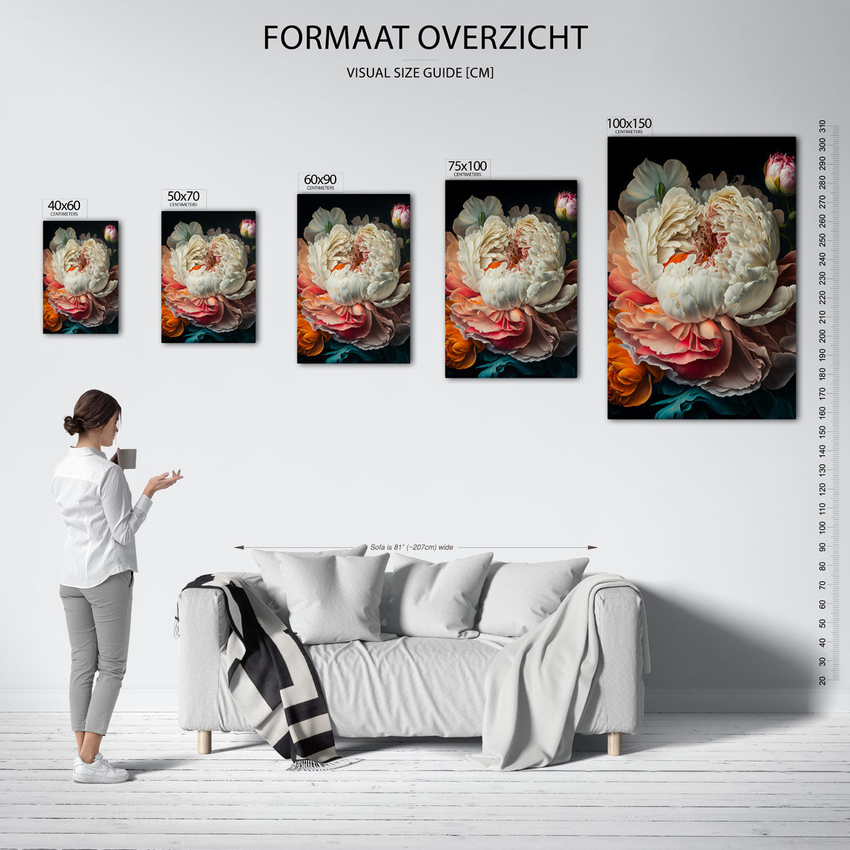 Bloemrijke harmonie Kunstwerk