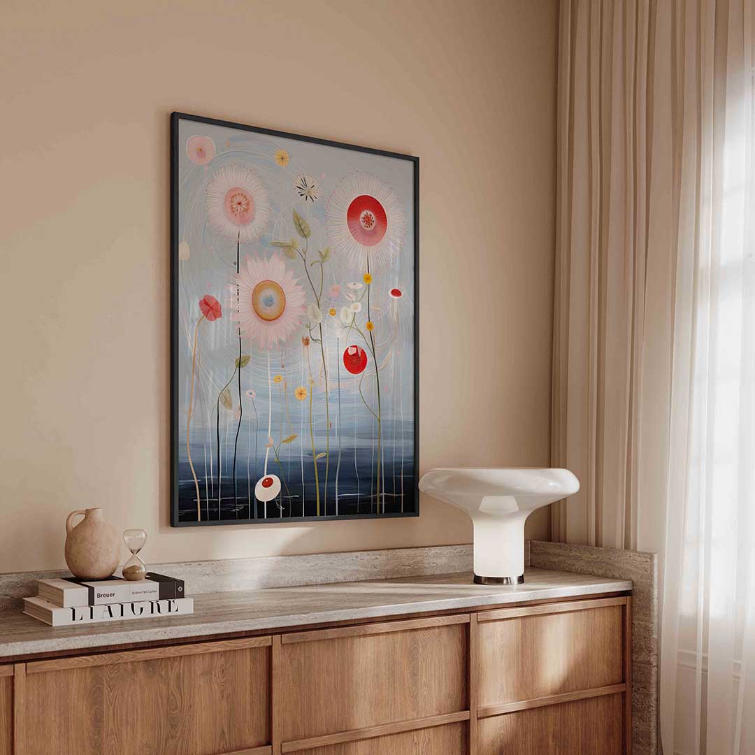 Bloemen en stelen Poster