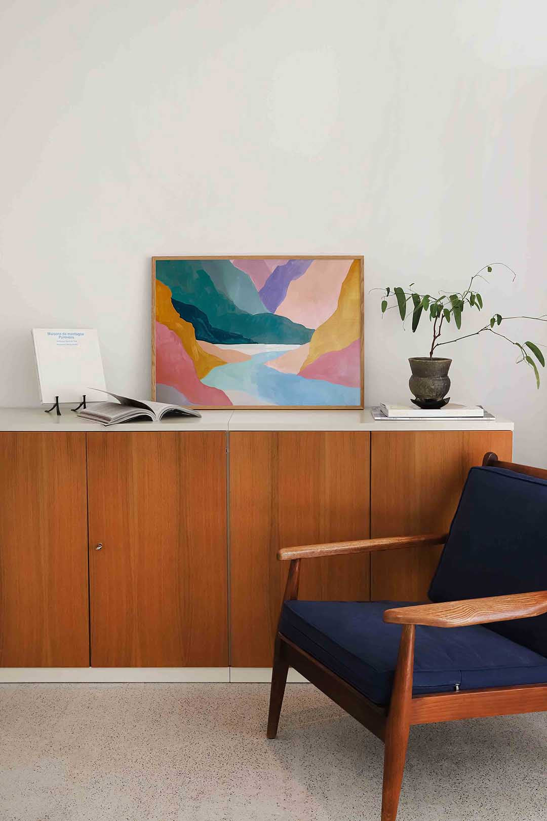 Abstracte landschapsvormen Poster