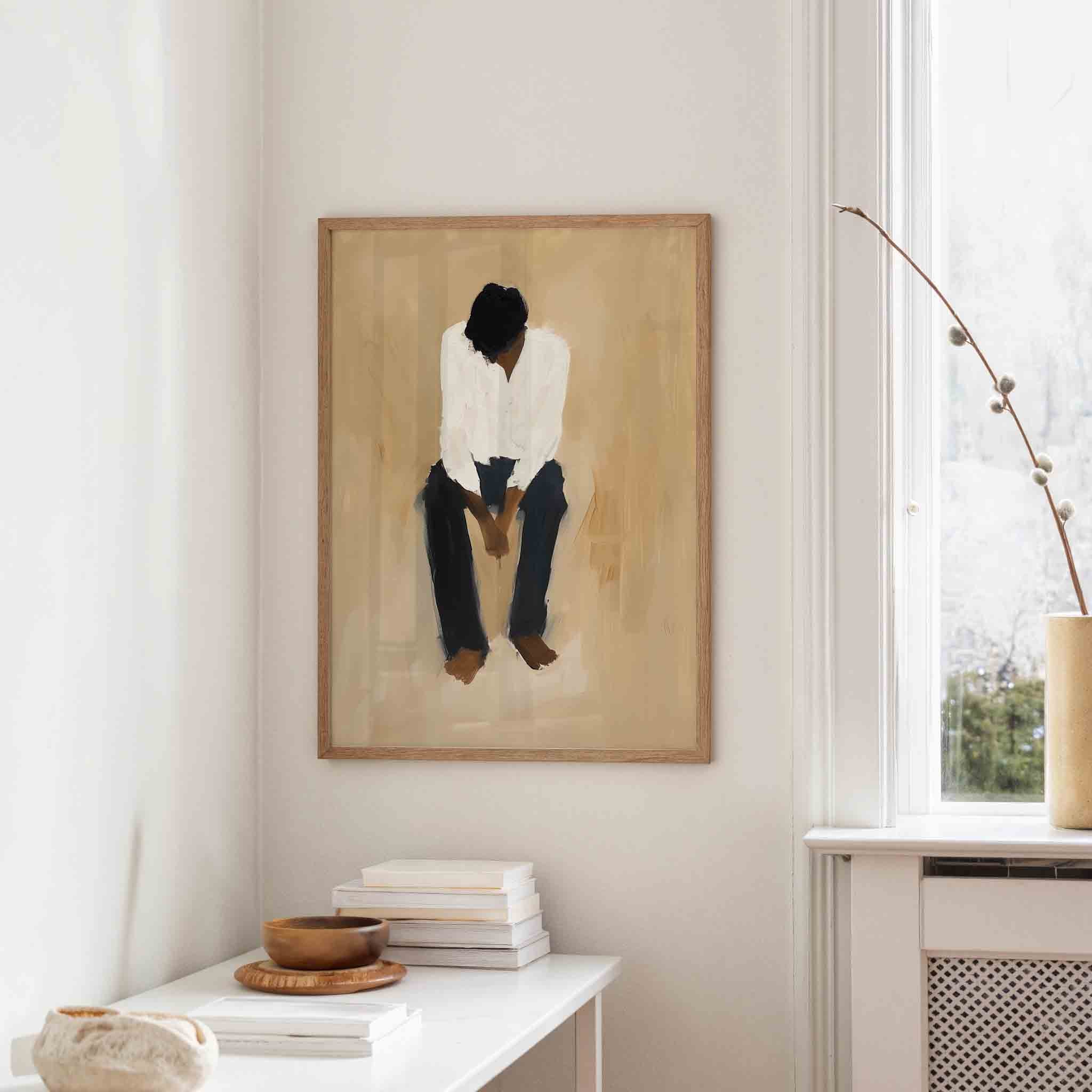 Zittende figuur Poster