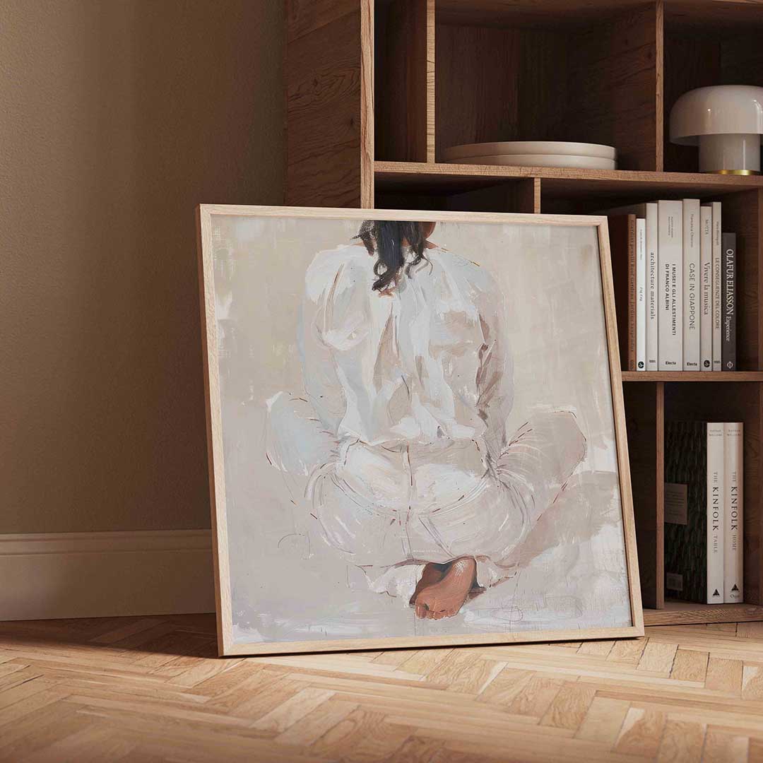 Zittende figuur Poster