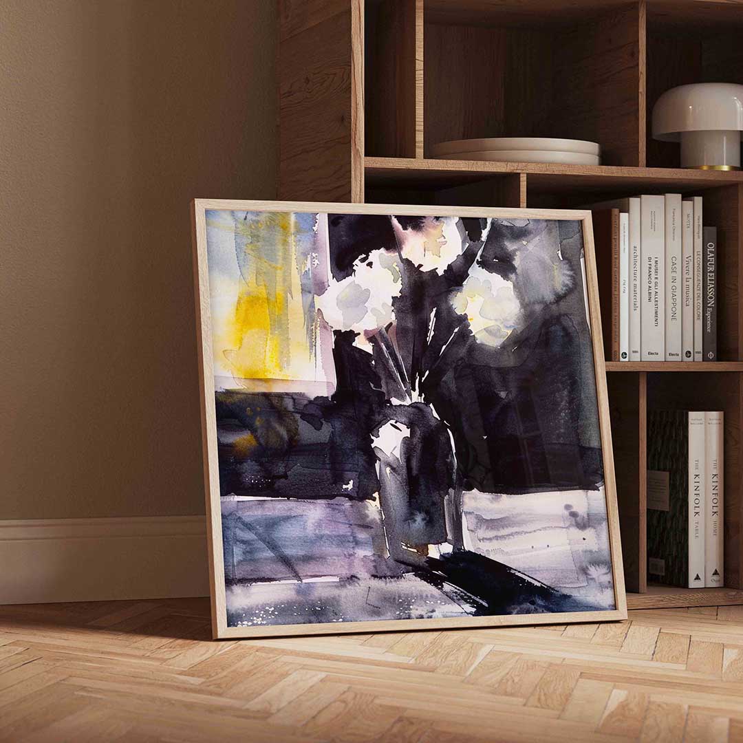 Bloemen in vaas Poster