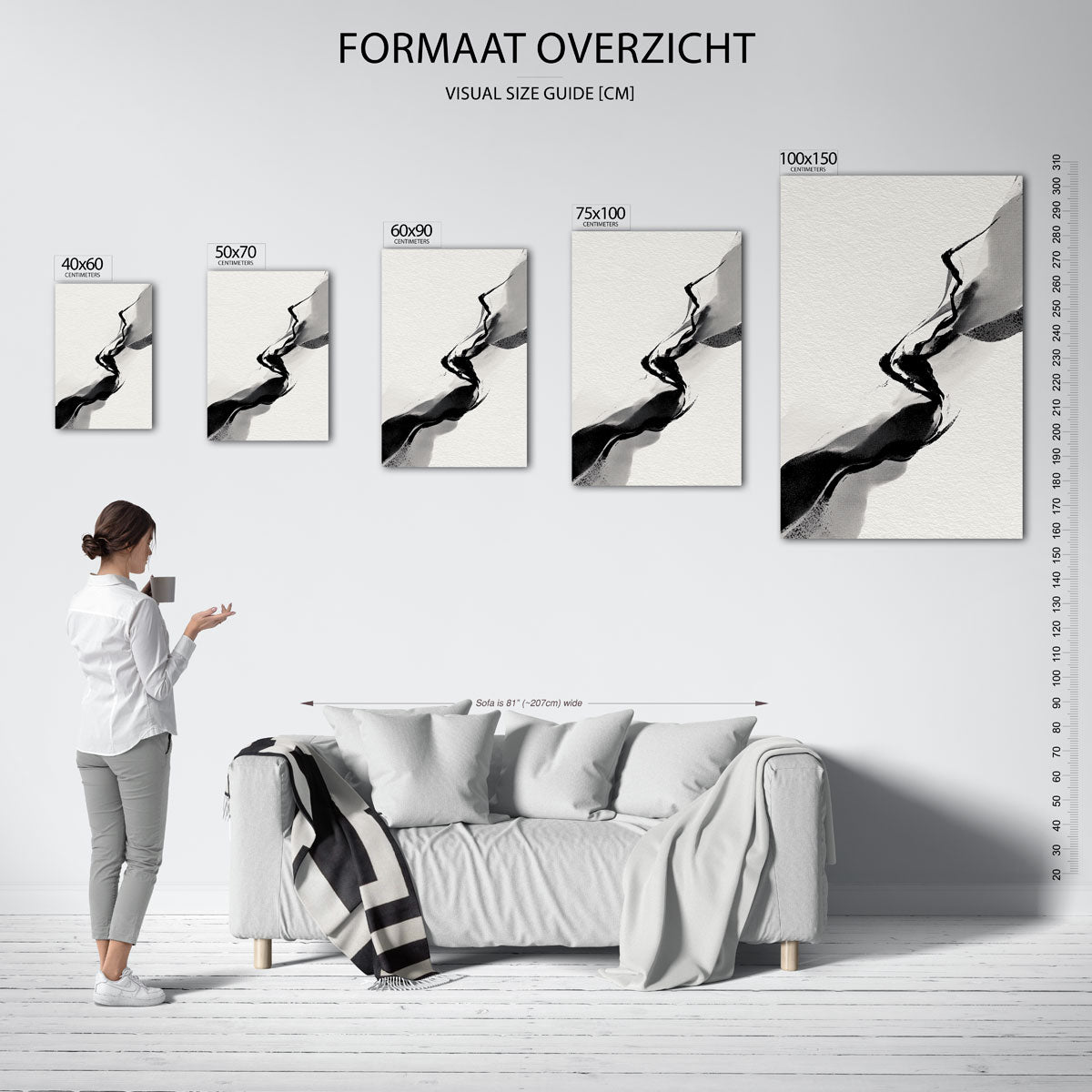 Dynamische lijnenspel Kunstwerk