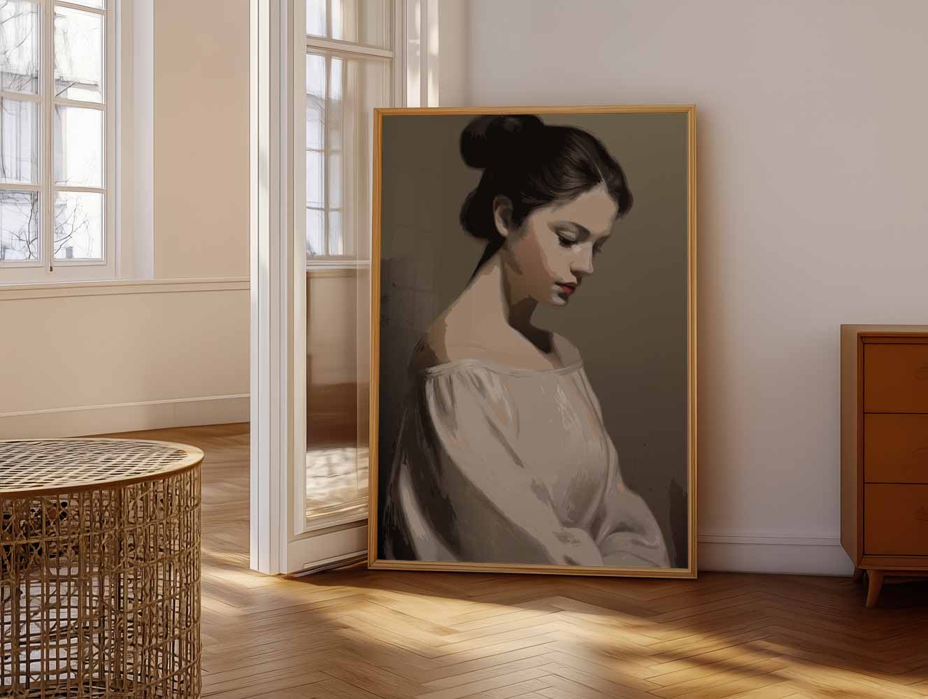 Stijlvolle Elegantie Portretposter-WallArtistic