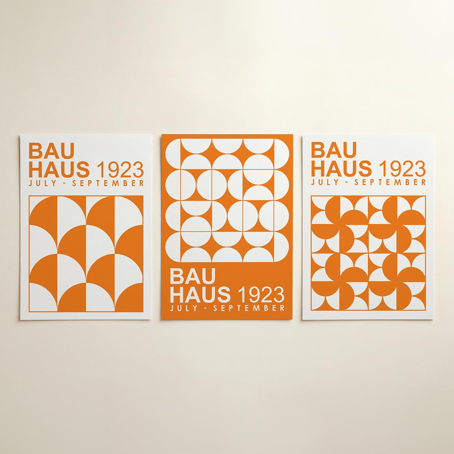 Oranje boogpatronen Posterset
