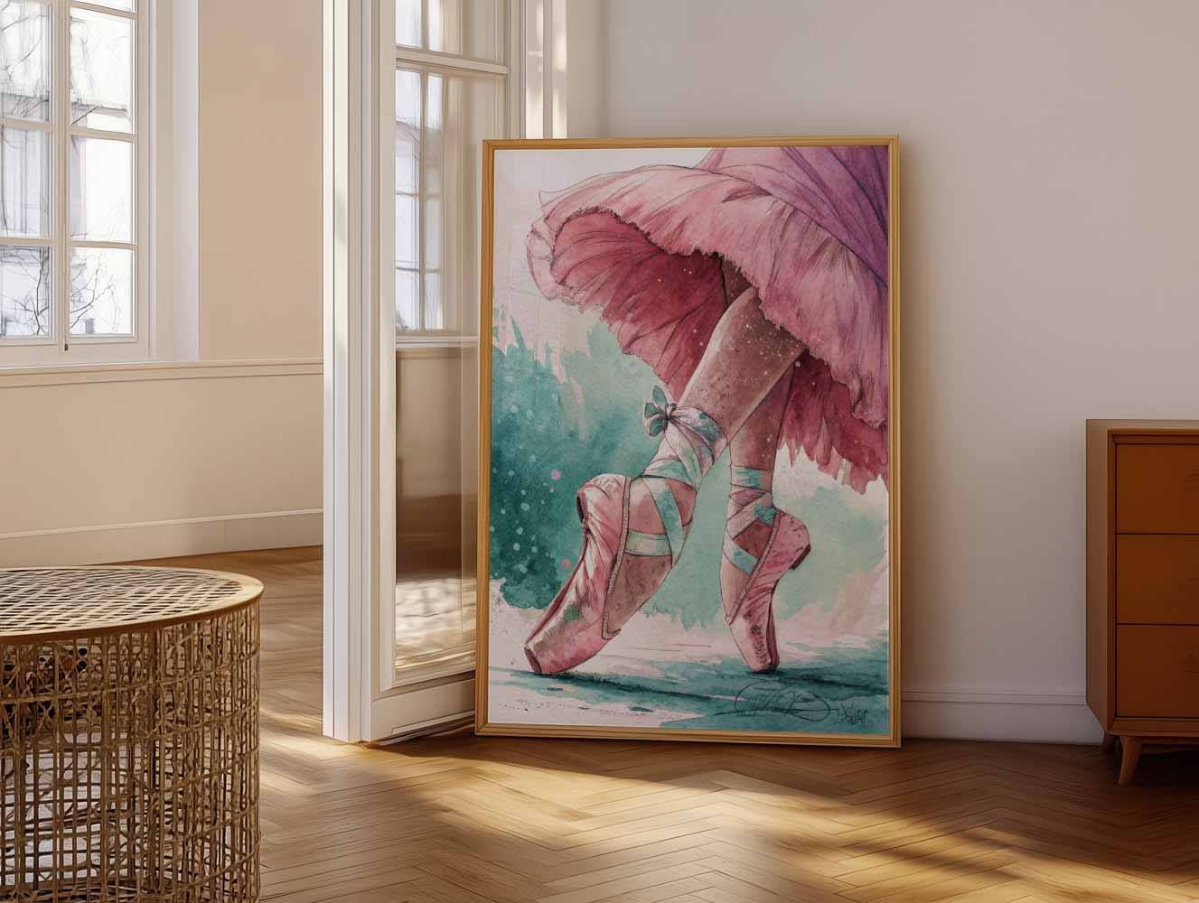 Elegant Ballet Moment Poster-WallArtistic