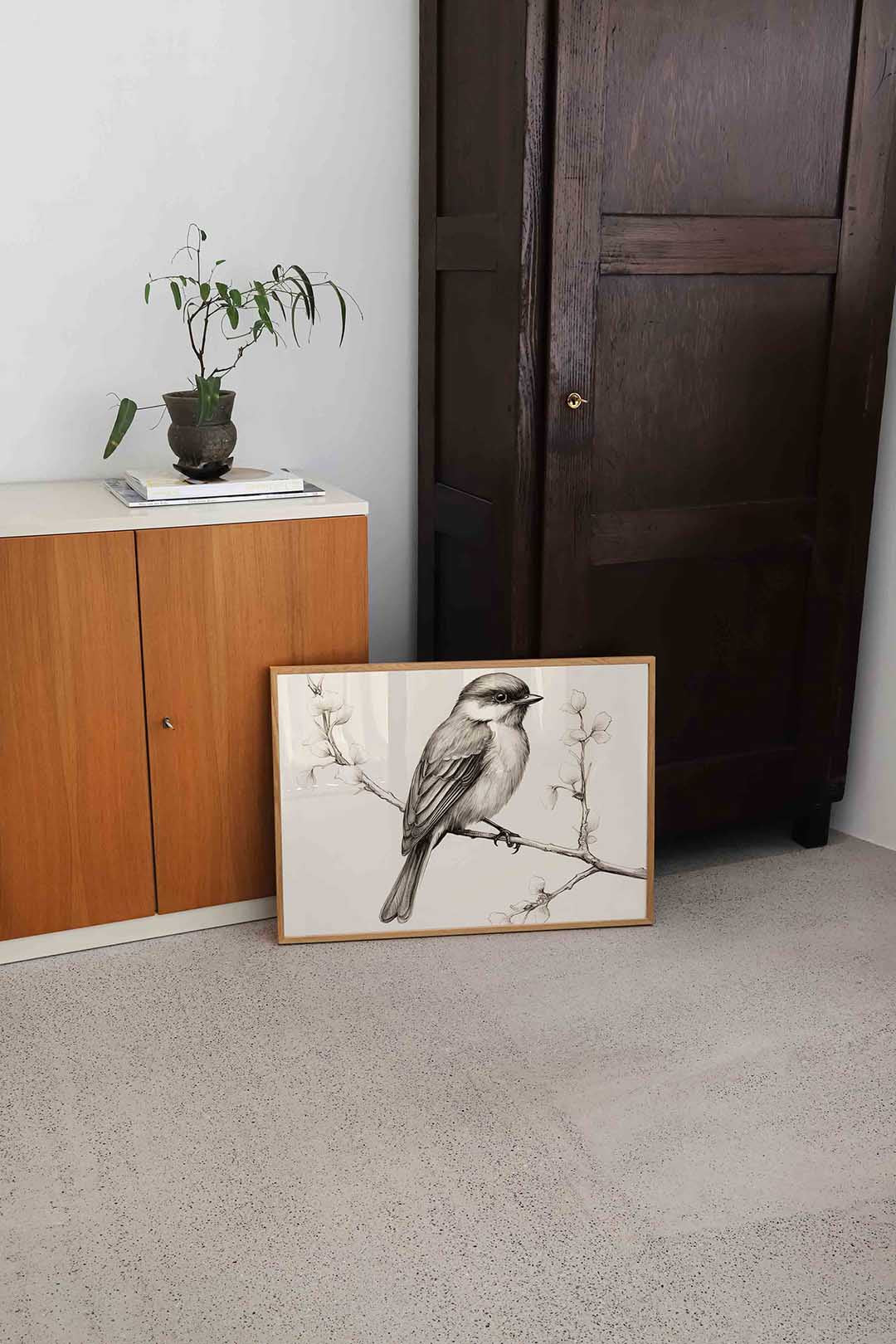 Vogel op tak Poster