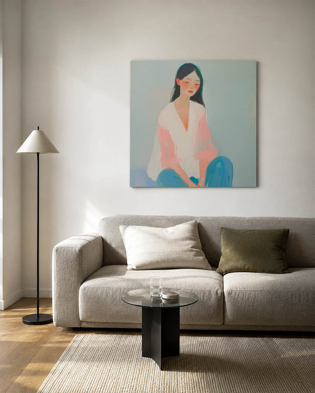 Dromerige vrouw Kunstwerk