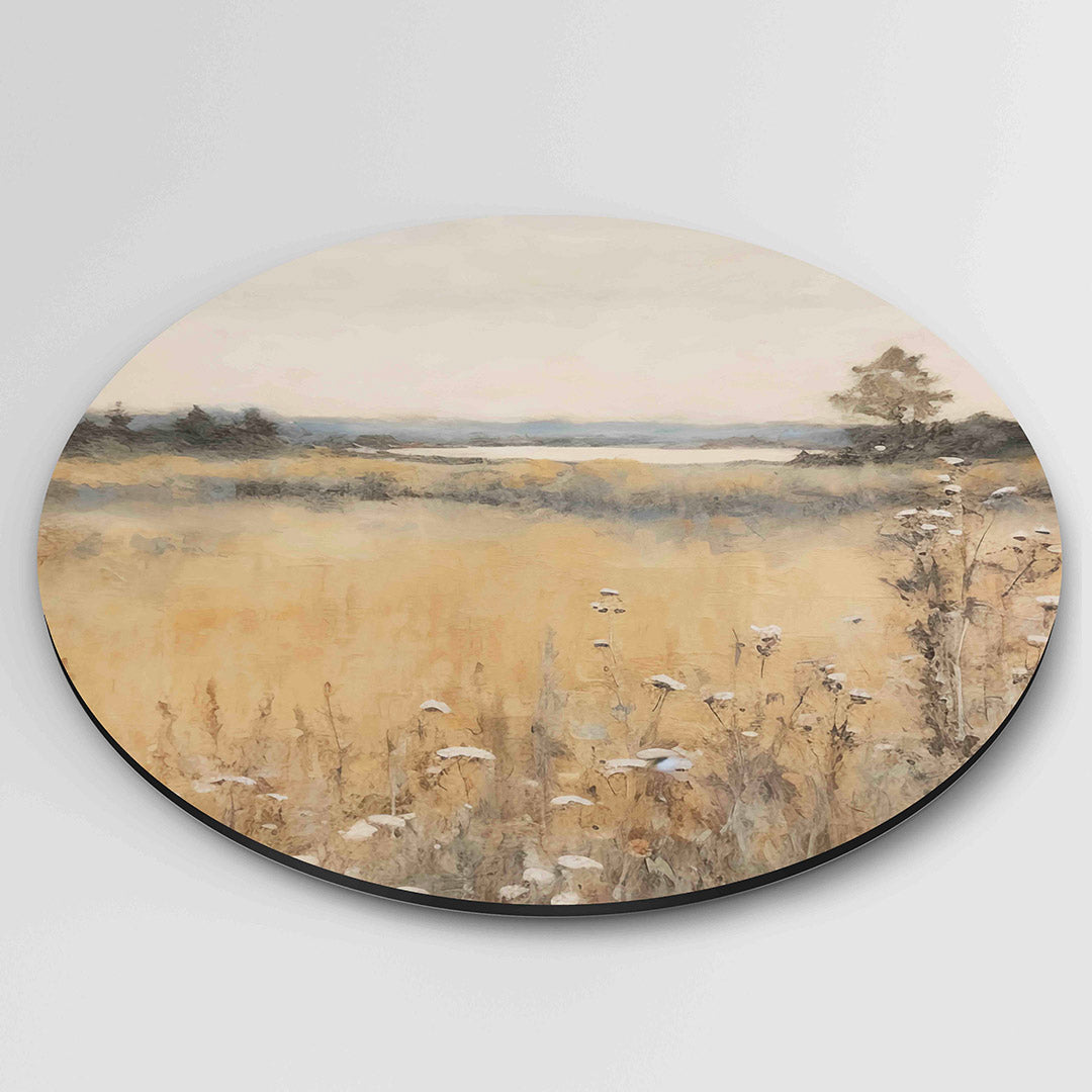 Landschap met bloemen Muurcirkel