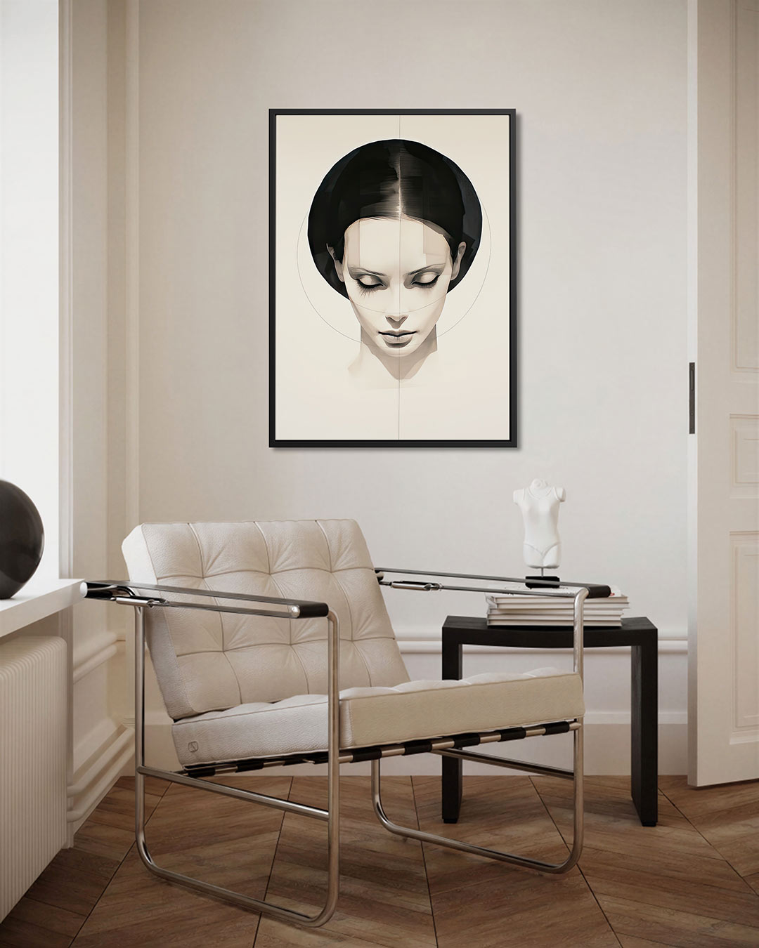 Geometrisch portret Kunstwerk