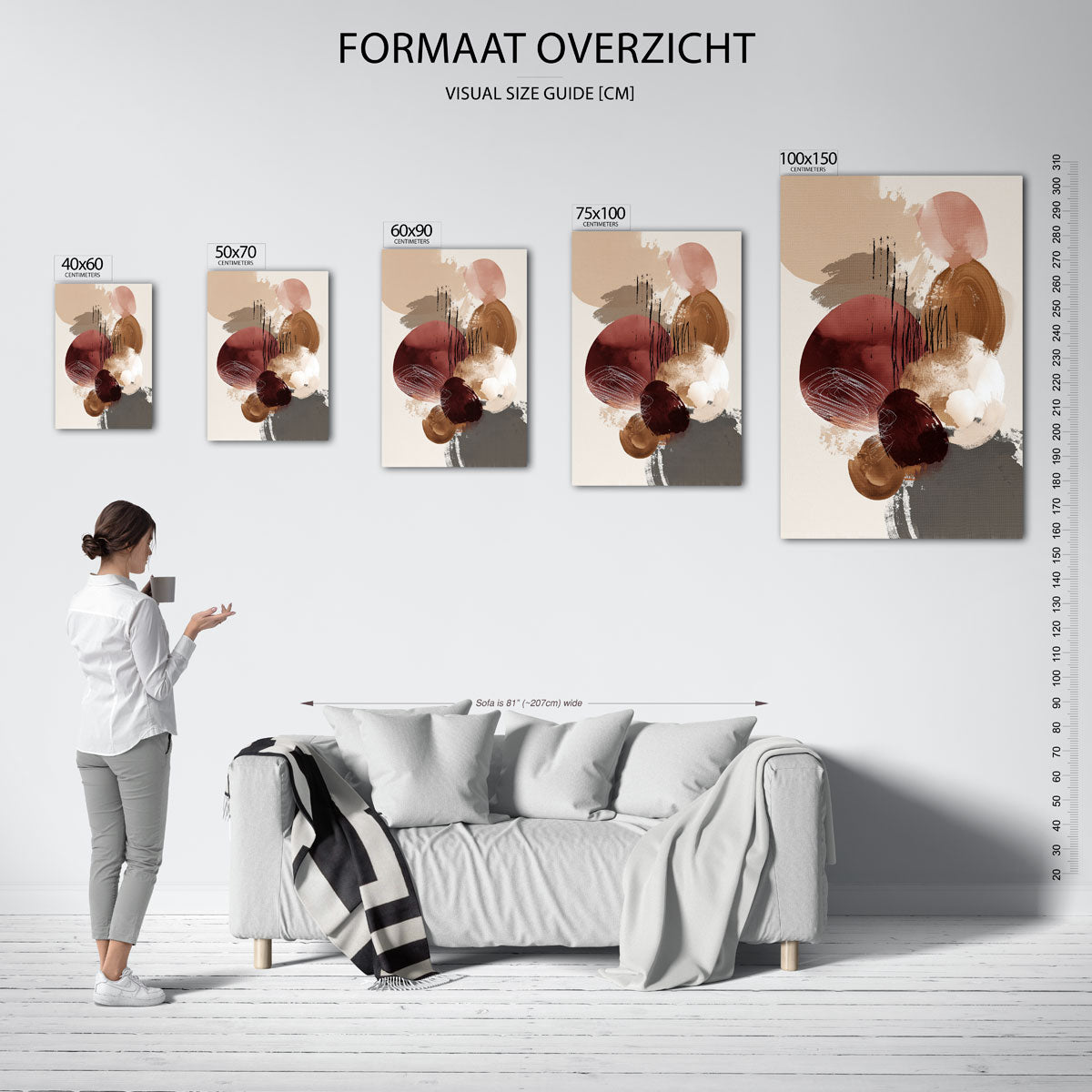 Organische vormen compositie Kunstwerk