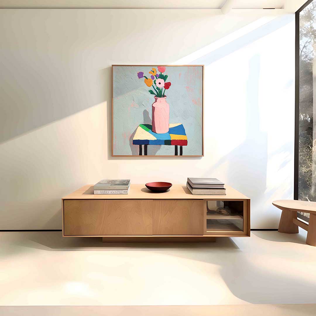 Bloemen in vaas Poster