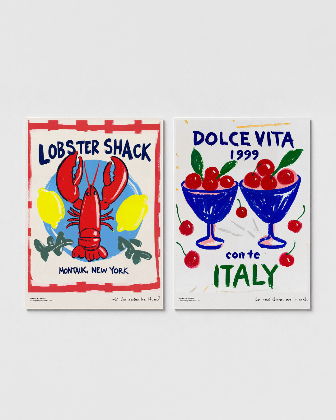 Kleurrijke kreeft Posterset