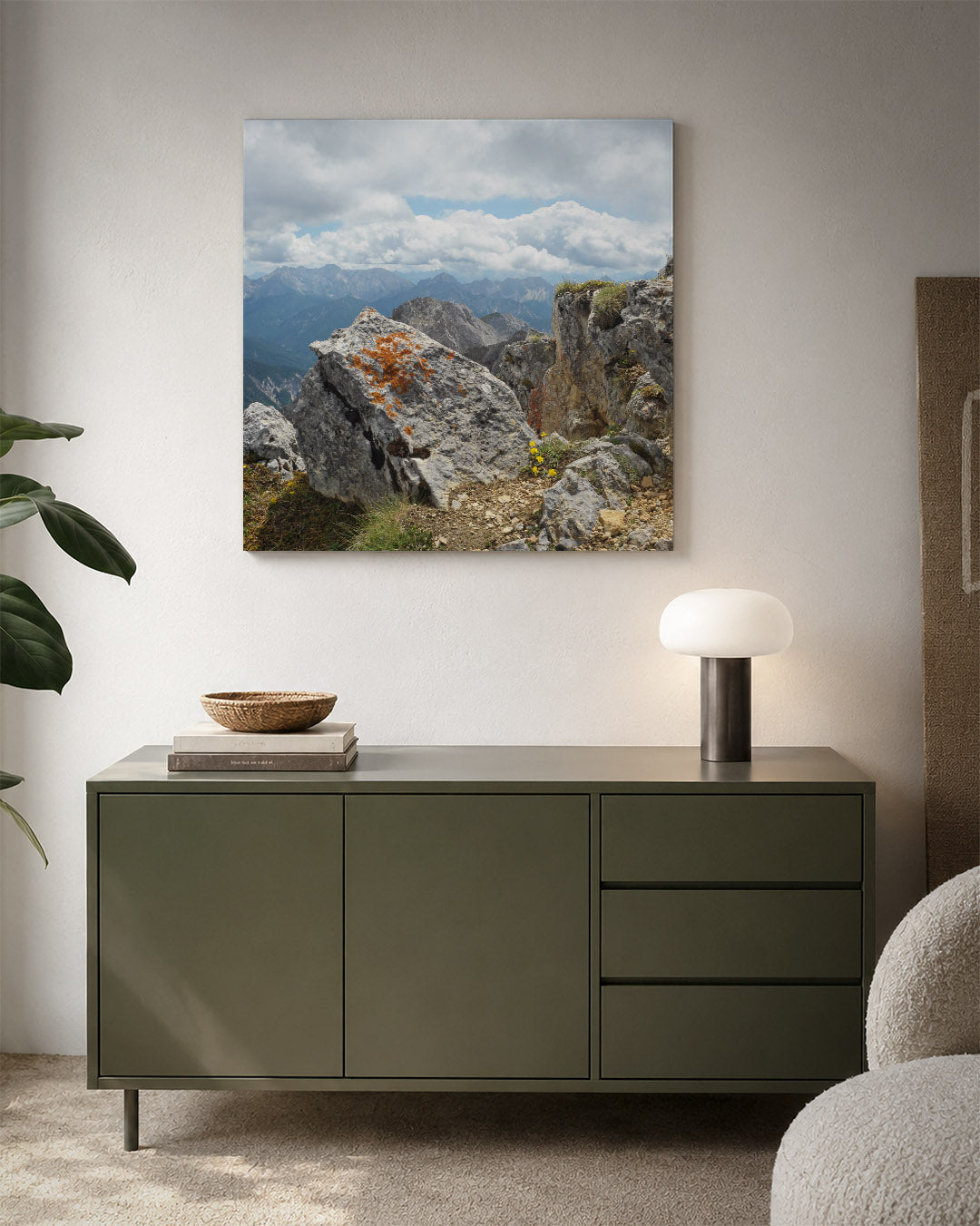 Berglandschap met rotsen Kunstwerk