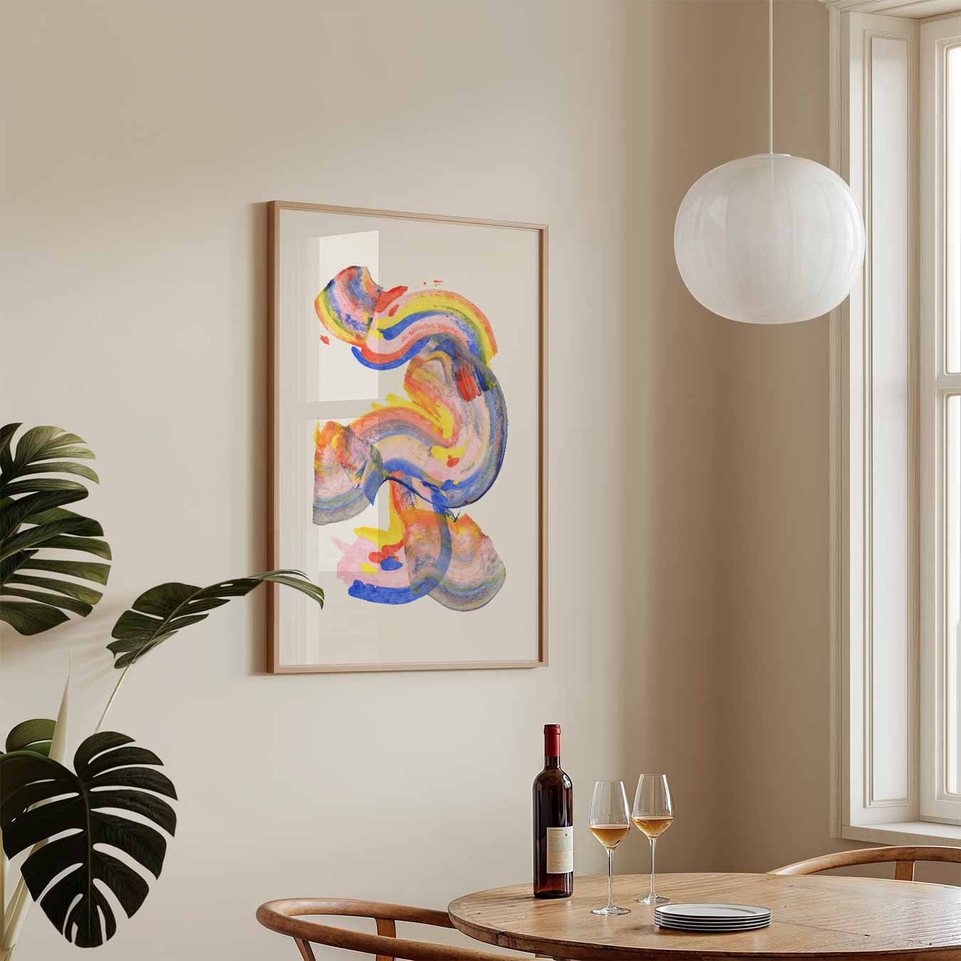 Kleurrijke Abstracte Kunstposter-WallArtistic
