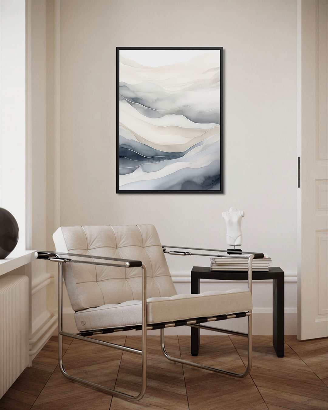 Golvende lijnen landschap Kunstwerk