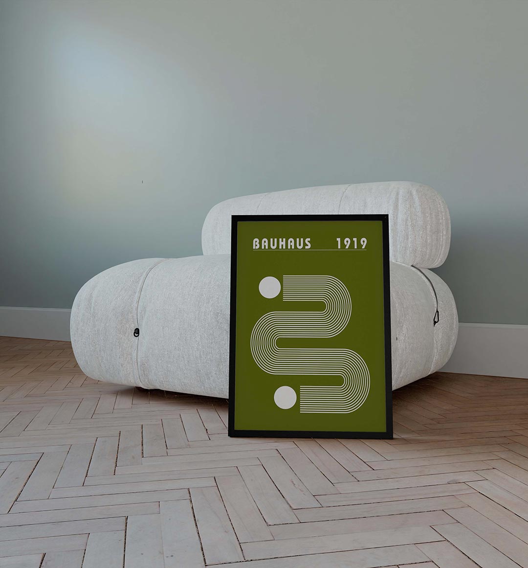Lijnen en cirkel Poster