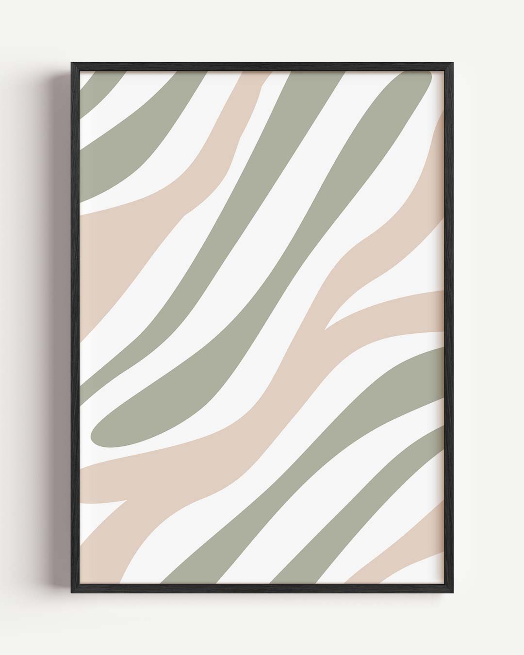 Zebrapatroon Poster in Neutrale Kleuren Poster-WallArtistic