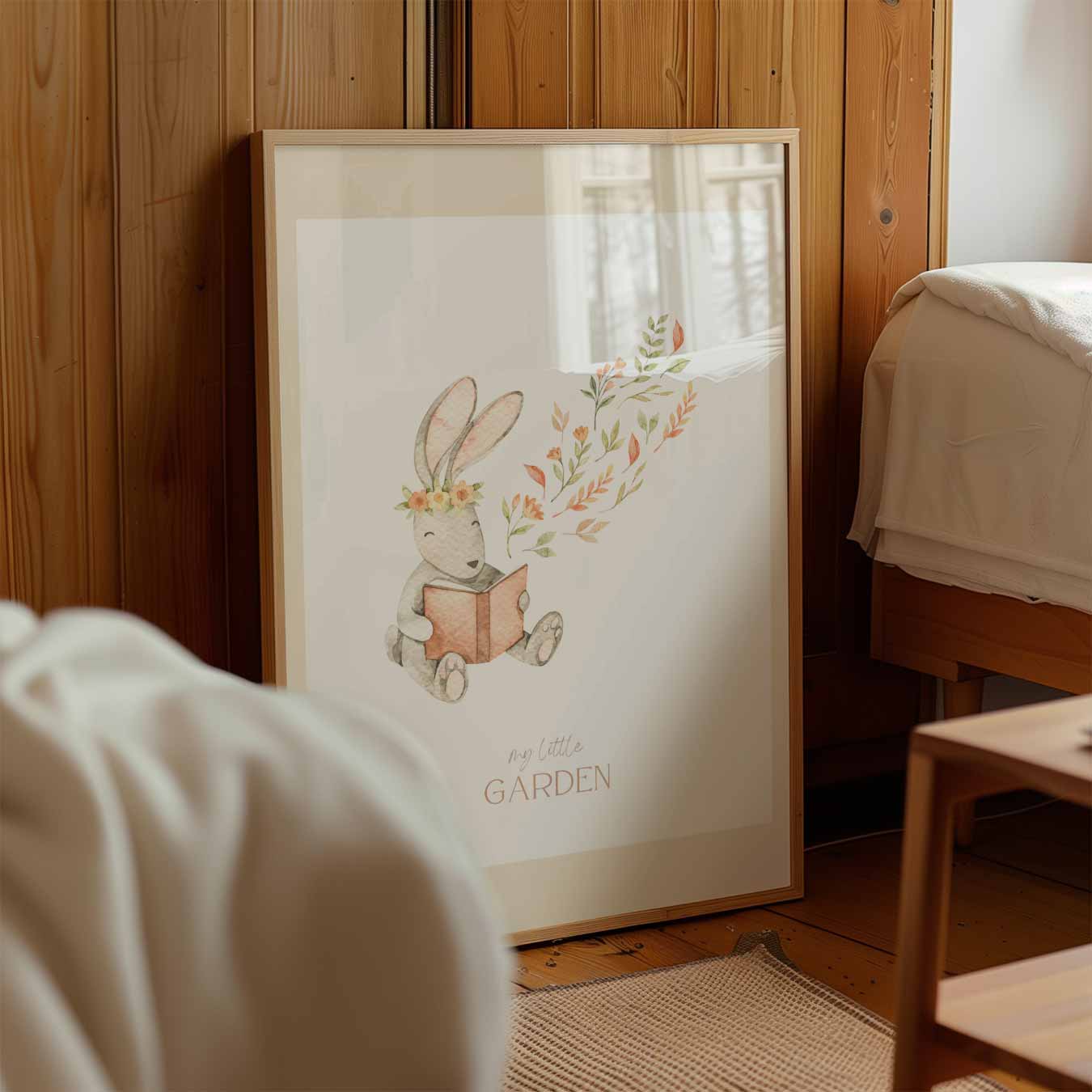 Leesplezier in de Tuin Poster-WallArtistic