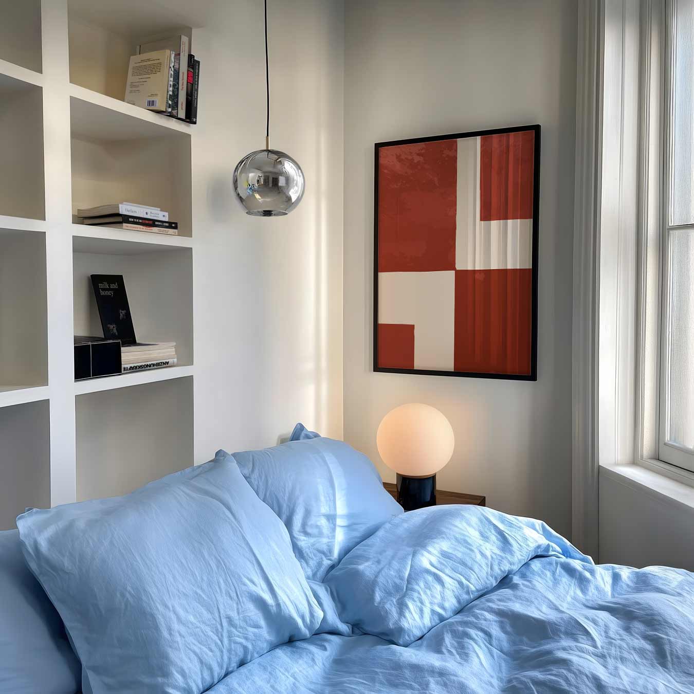 Moderne Abstracte Streken Poster-WallArtistic
