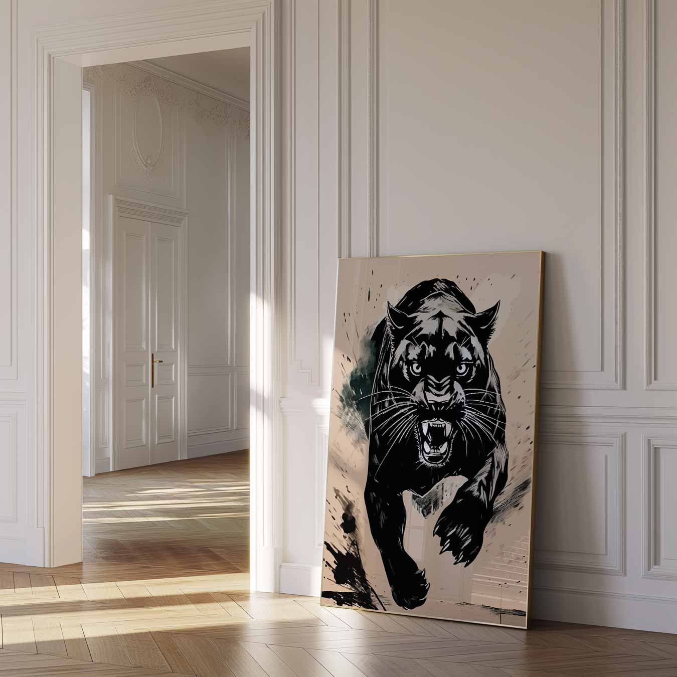 Stoere Panter Wandkunst Poster-WallArtistic