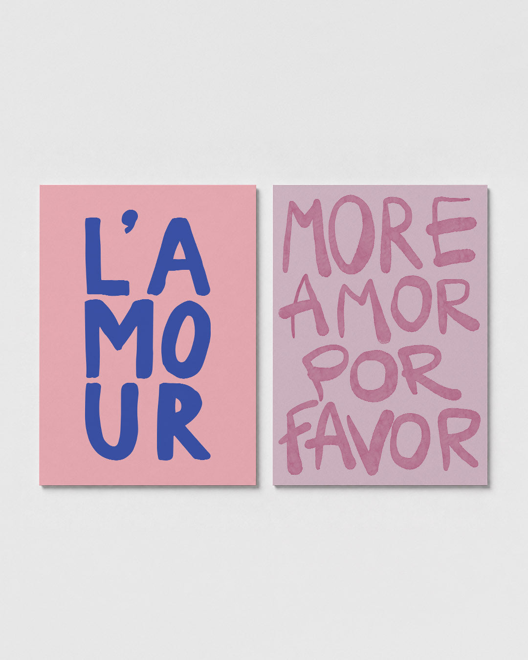 Kleurige typografie Posterset