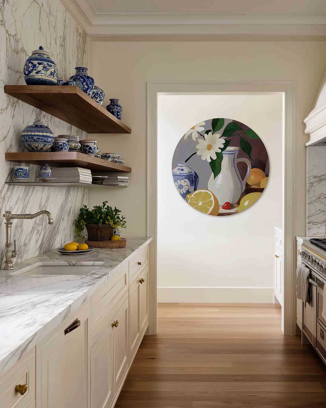 Stilleven met citroenen Muurcirkel