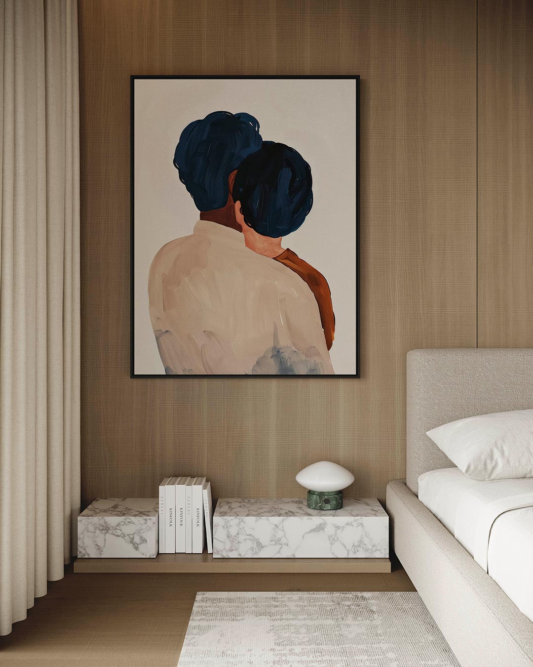 Intieme omhelzing Kunstwerk